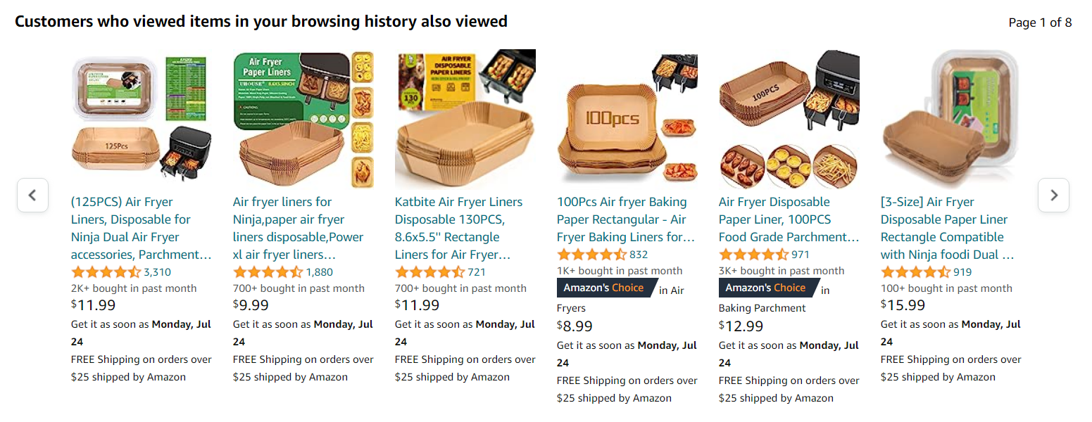 amazon air fryer liners