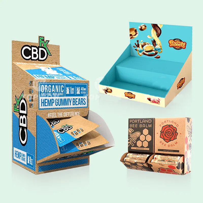 Custom Paper Cdu Pop Table Countertop Retail Counter Top Display Stand Pdq Cardboard Counter Display - Holidaypac