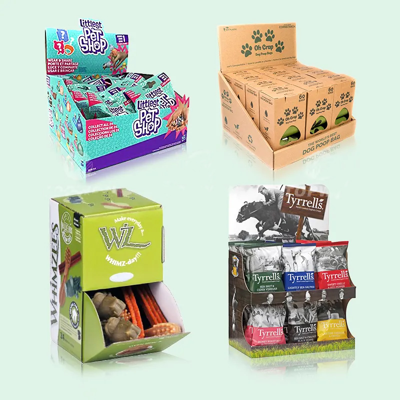 Custom Paper Cdu Pop Table Countertop Retail Counter Top Display Stand Pdq Cardboard Counter Display - Holidaypac