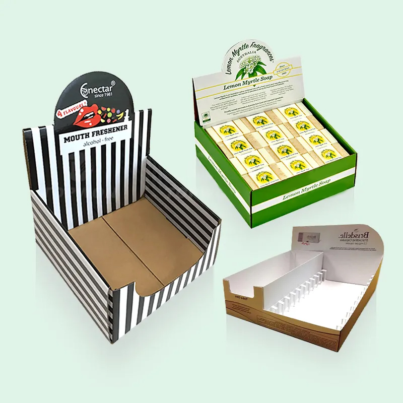 Custom Paper Cdu Pop Table Countertop Retail Counter Top Display Stand Pdq Cardboard Counter Display - Holidaypac
