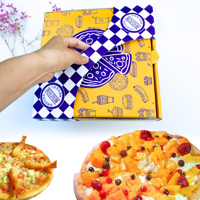 Customize Disposable Fast Food Packaging Boxes With Different Sizes of Portable Pizza Boxes