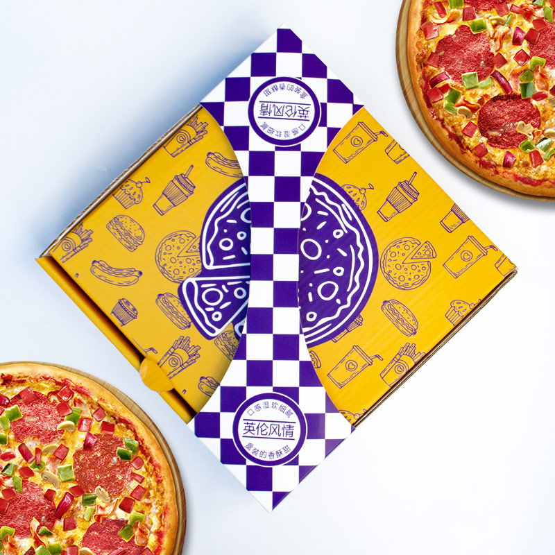 Customize Disposable Fast Food Packaging Boxes With Different Sizes of Portable Pizza Boxes