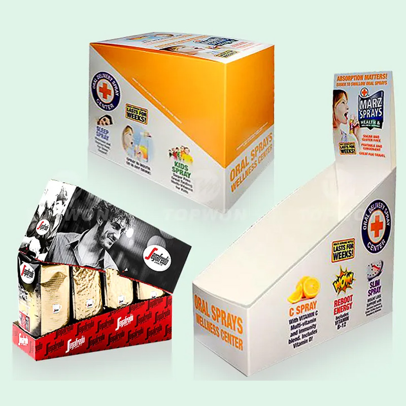 Custom Retail Paper Shelf Ready Display Packaging Box POS Cardboard Corrugated Tear Away Box