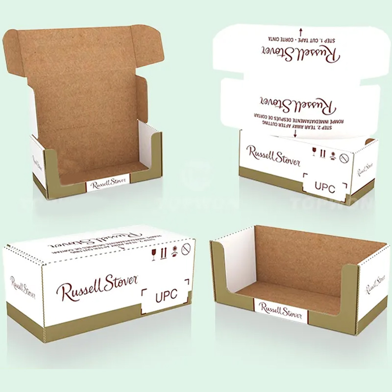 Custom Retail Paper Shelf Ready Display Packaging Box POS Cardboard Corrugated Tear Away Box