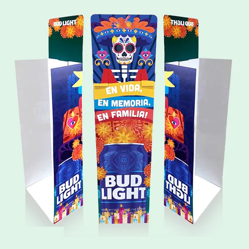 Custom Supermarket Corrugated Case Stackers Cardboard Floor Display Stand Beer/Wine/Drinks/Water Display Racks - Holidaypac