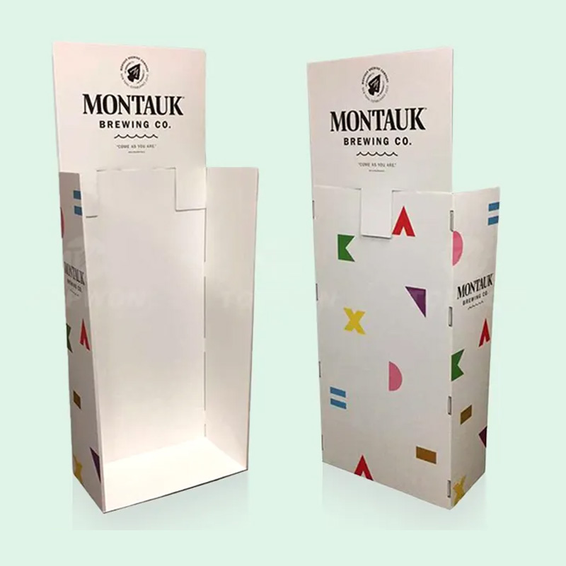 Custom Supermarket Corrugated Case Stackers Cardboard Floor Display Stand Beer/Wine/Drinks/Water Display Racks - Holidaypac