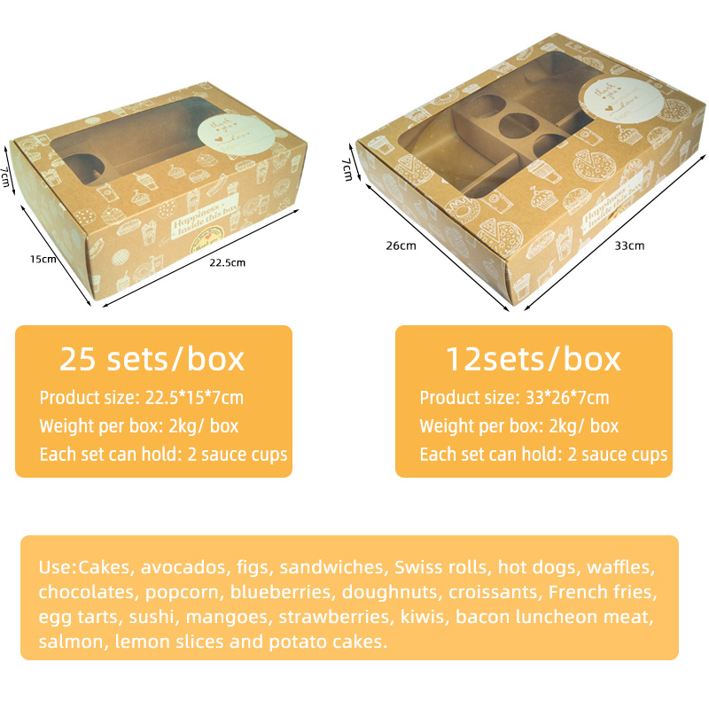 Wholesale Transparent Windowing Kraft Paper Grazing Box Catering Packaging Platter Box Partition For Picnic Party Grazing Box