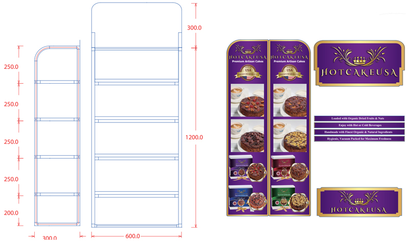 Custom Logo Stand PP Extrusion Display Stand And Product Packaging Total Solution