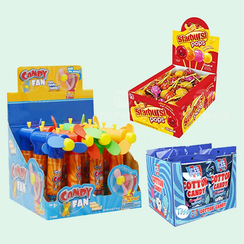 Custom Snack Candy Chocolate Bar Retail Counter Top Display Shelf Ready Paper Packaging Box