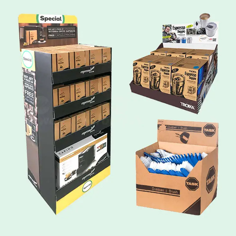 Custom Supermarket Corrugated Cardboard Pallet Display Stand pdq display pallet Food/Bottled Pallet display box