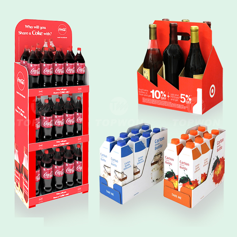 Corrugated Pdq Display Stand For Drink