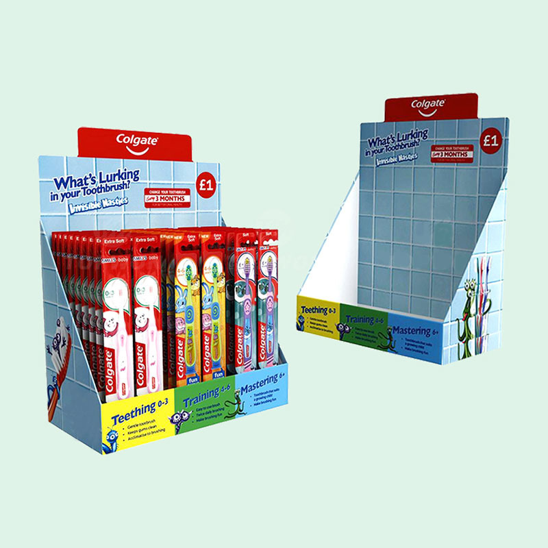 Holidaypac Custom Corrugated Cardboard Counter Display Toothbrush