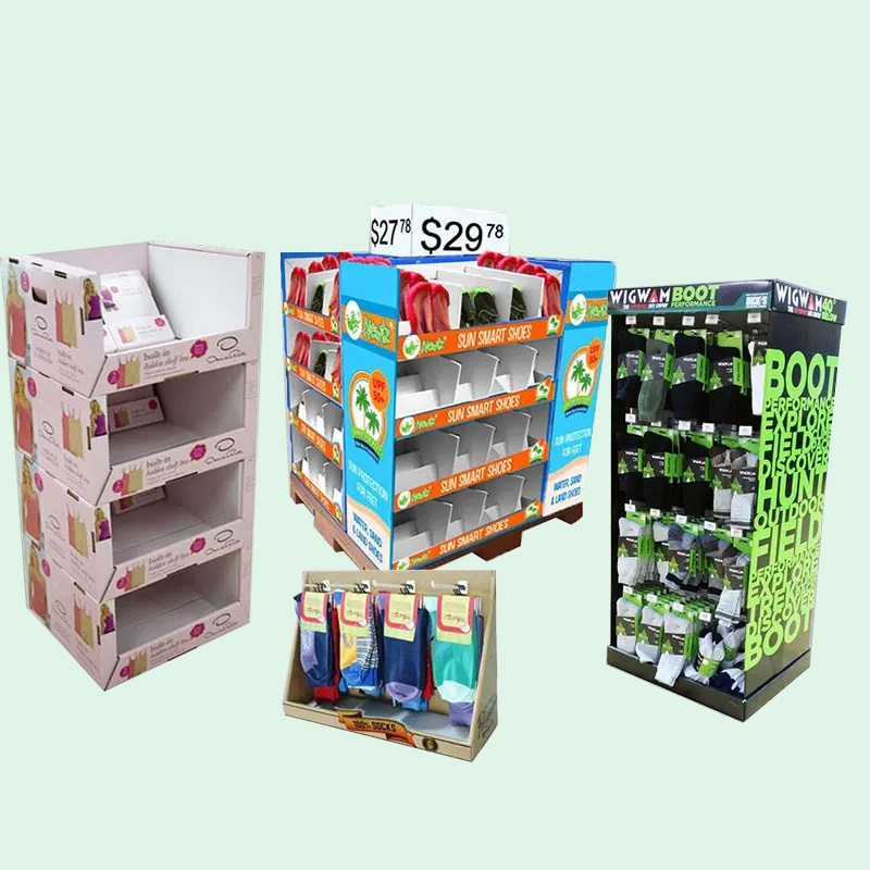 Commercial Men Clothing Racks Cloth Display Stand Cardboard Retail Clothing Display Bin