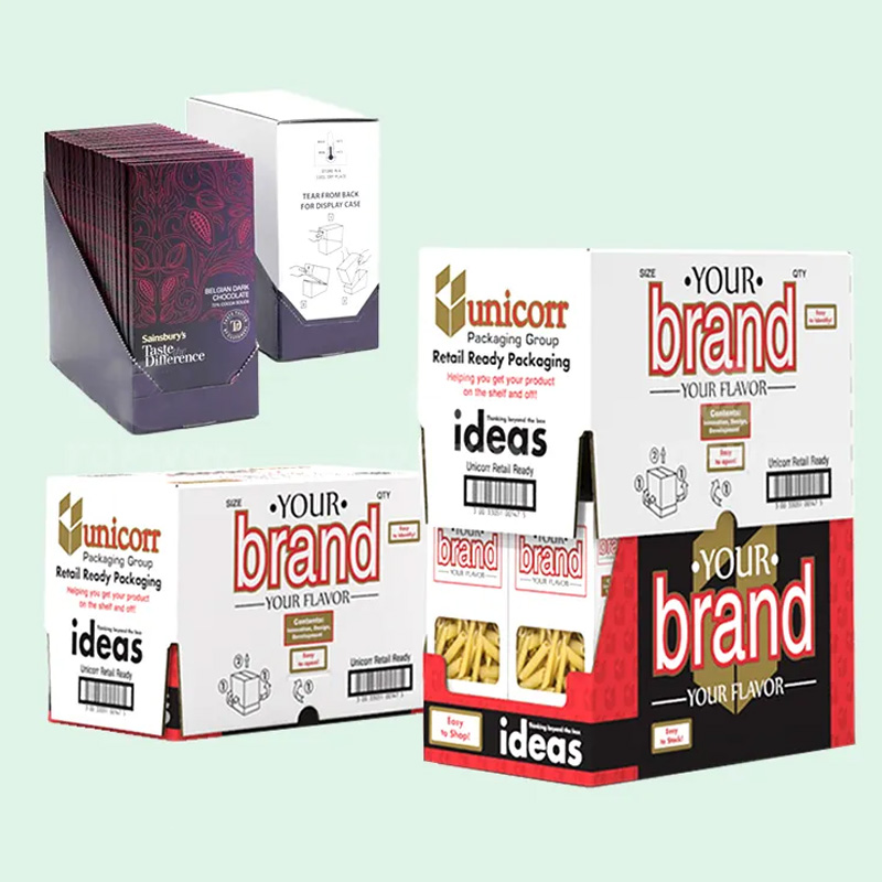 Custom Packaging Paper Cardboard Retail Countertop Product Kraft Paperboard Counter Top Display Box - Holidaypac