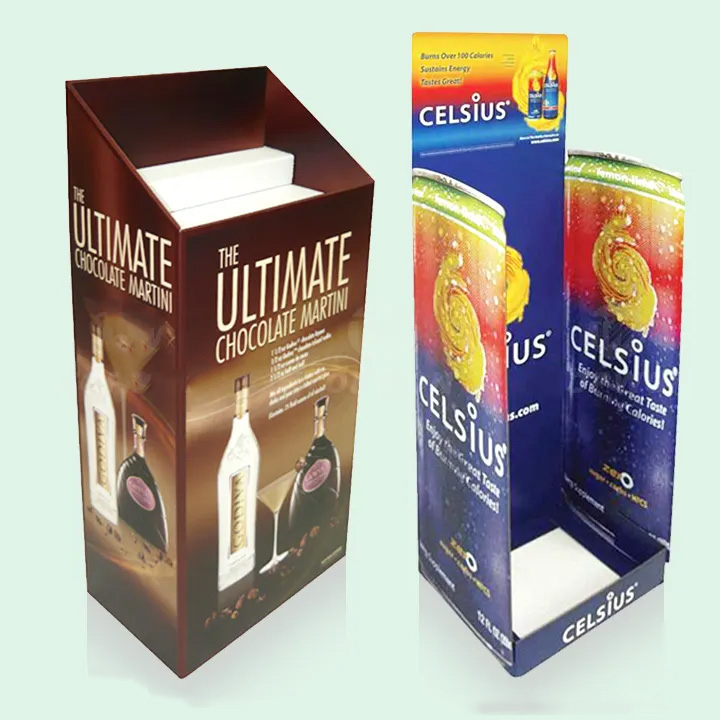 High Quality Supermarket Retail Display Racks Corrugated Cardboard Case Stacker Display Stand Cardboard Dump Bin - Holidaypac