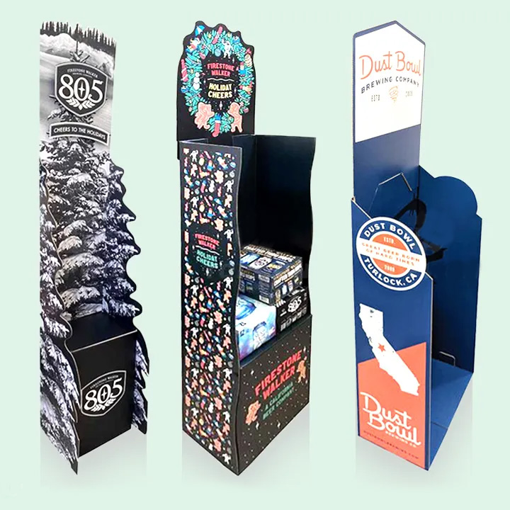 High Quality Supermarket Retail Display Racks Corrugated Cardboard Case Stacker Display Stand Cardboard Dump Bin - Holidaypac