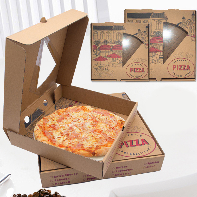 Factory Custom Wholesale Corrugated Pizza Box Packaging