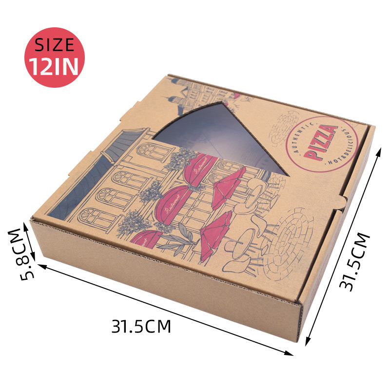 Factory Custom Wholesale Corrugated Pizza Box Packaging