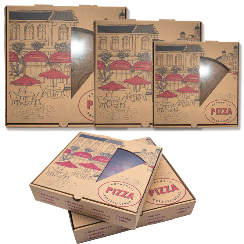 Factory Custom Wholesale Corrugated Pizza Box Packaging