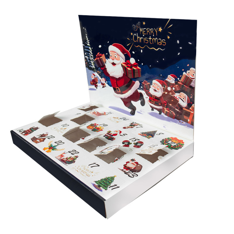 Christmas Countdown Calendar Gift Box Countdown Blind Box 24 Empty Box Packaging Birthday Candy Box Christmas Blind Box