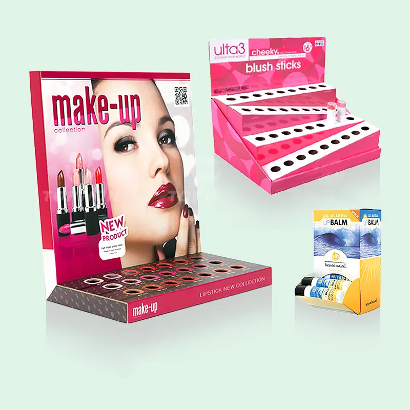Custom Cardboard Perfume Shop Product Display Holder Paper Perfume Counter Display Stand - Holidaypac