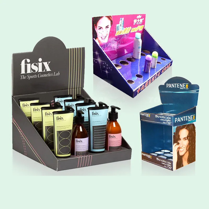 Custom Cardboard Perfume Shop Product Display Holder Paper Perfume Counter Display Stand