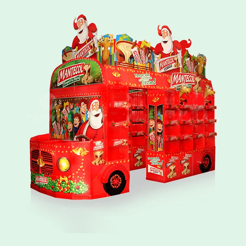 Cardboard Fsdu Pop Up Paper Board Display Racks Christmas Paper Gift Display Stand - Holidaypac