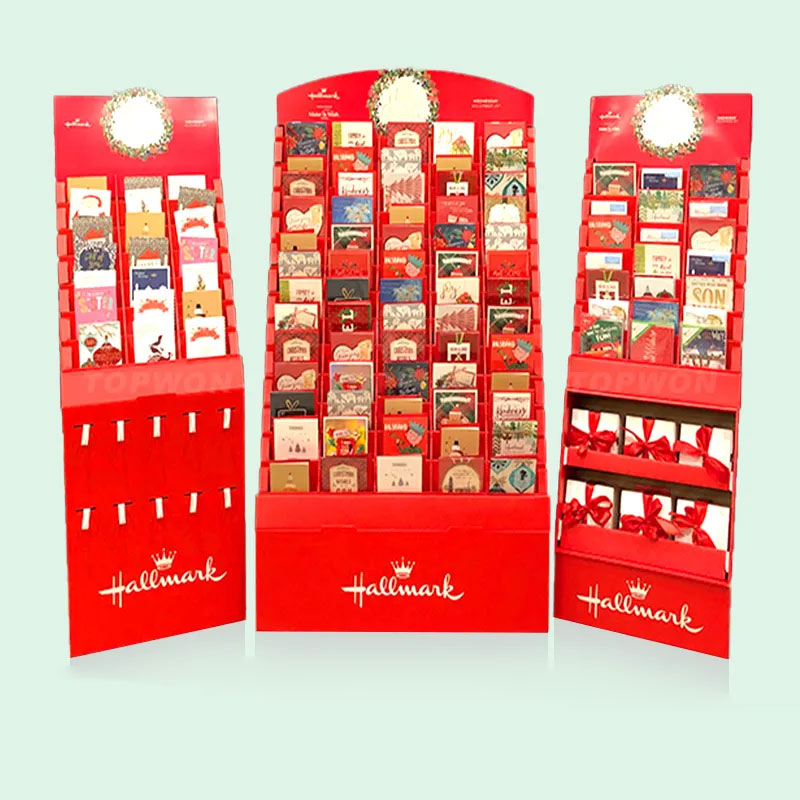 Cardboard Fsdu Pop Up Paper Board Display Racks Christmas Paper Gift Display Stand - Holidaypac