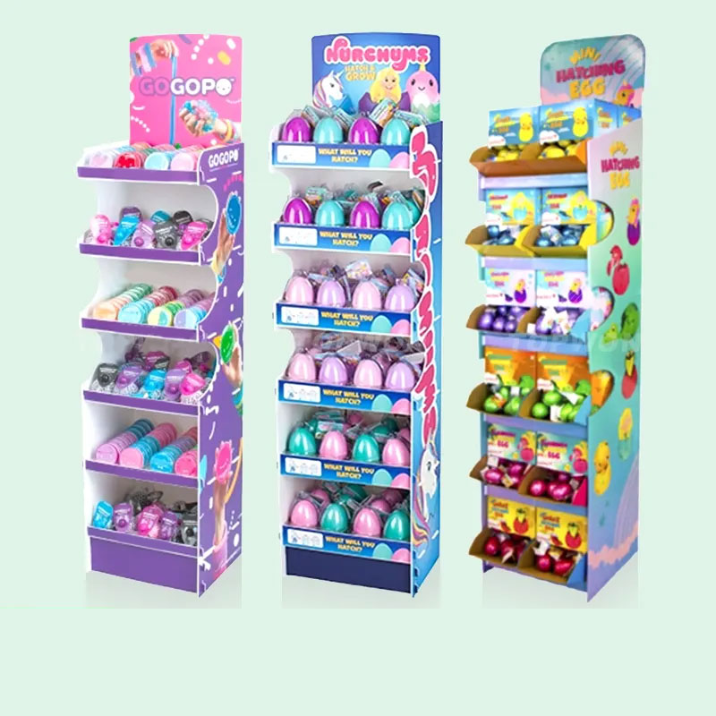 Custom Supermarket Corrugated Toys Display Stand Cardboard Pop Up Display Stand Toy Car Display Stand - Holidaypac