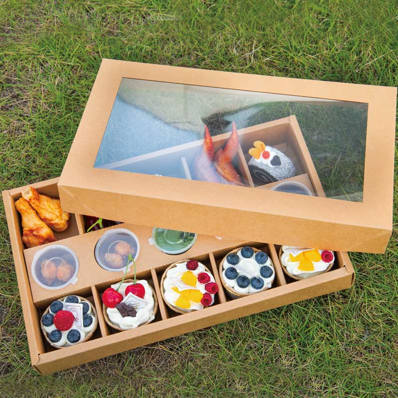 Wholesale Recyclable Snack Platter Box Packaging Box Candy Nut Dinner Picnic Gifting Party Graing box with clear window