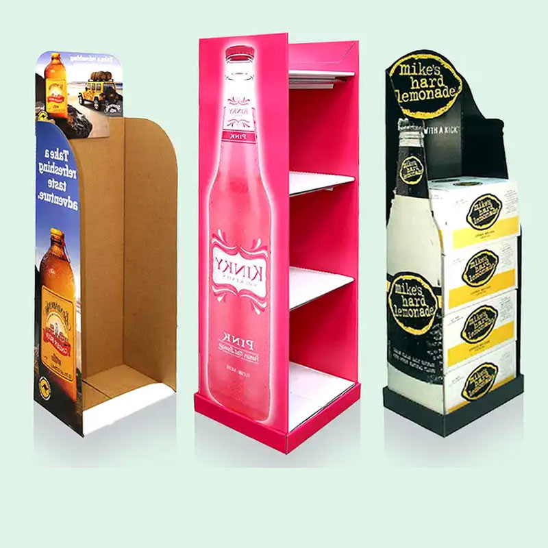 Dump Bins Displays Cardboard Display Stand Beer Wine Drinks Mineral Water Display Racks