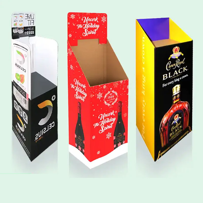 Dump Bins Displays Cardboard Display Stand Beer Wine Drinks Mineral Water Display Racks