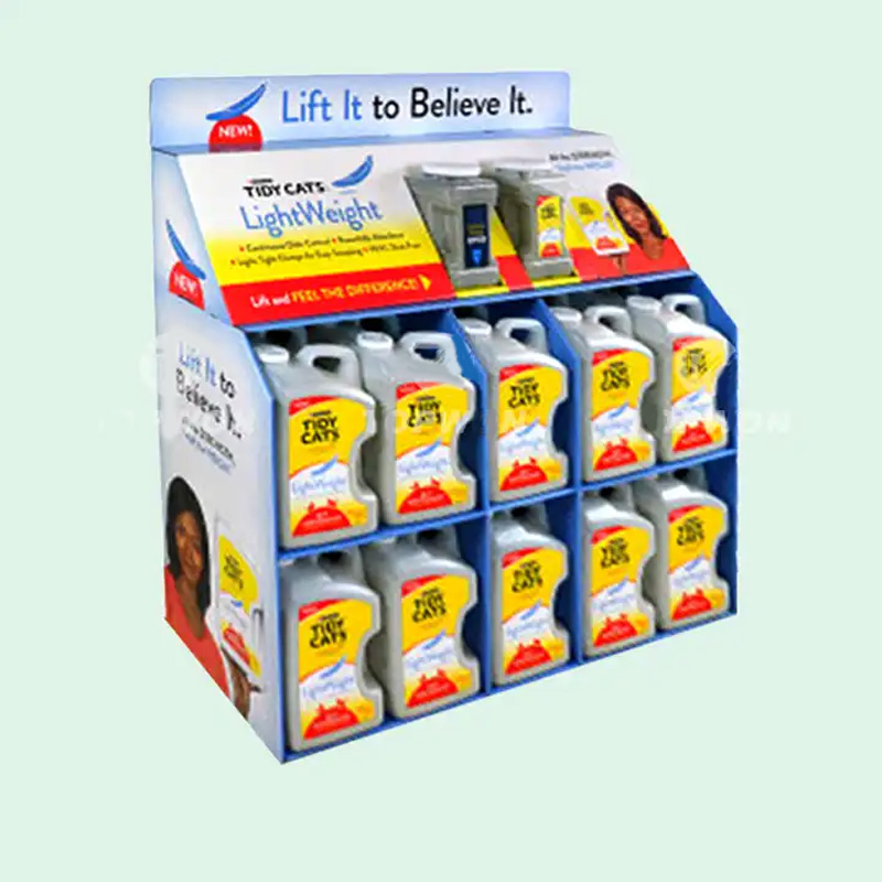 Hot Sale Supermarket Retail Engine Oil Pallet Display Cardboard Pop Pallet Display Stand Glass water Motor Oil Pallet Display