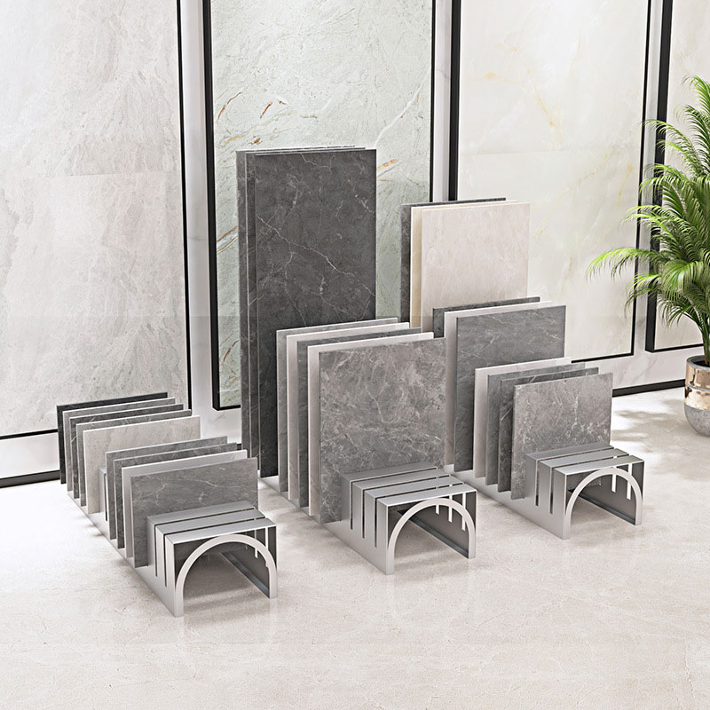 2023 New Hot Sale Showroom Stone Quartz Display Rack Marble Wood Flooring Sample  Ceramic Tile Display Stand Rack