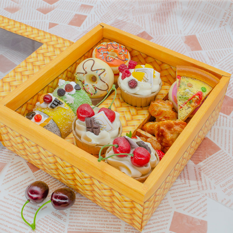 Wholesale Environmental Protection Bamboo Woven Snacks Platter Box Candy Nuts Dinner Picnic Gift Party Gift Box Transparent Window Grazing Box