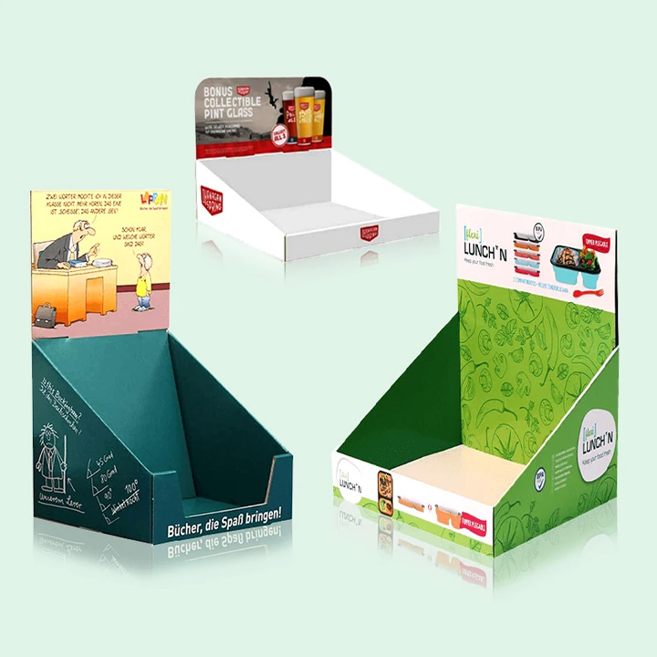 Holidaypac Paper Top Counter Small Corrugated Carton Packaging Boxes for Retail pre Roll Store Custom Cardboard Preroll Display Box