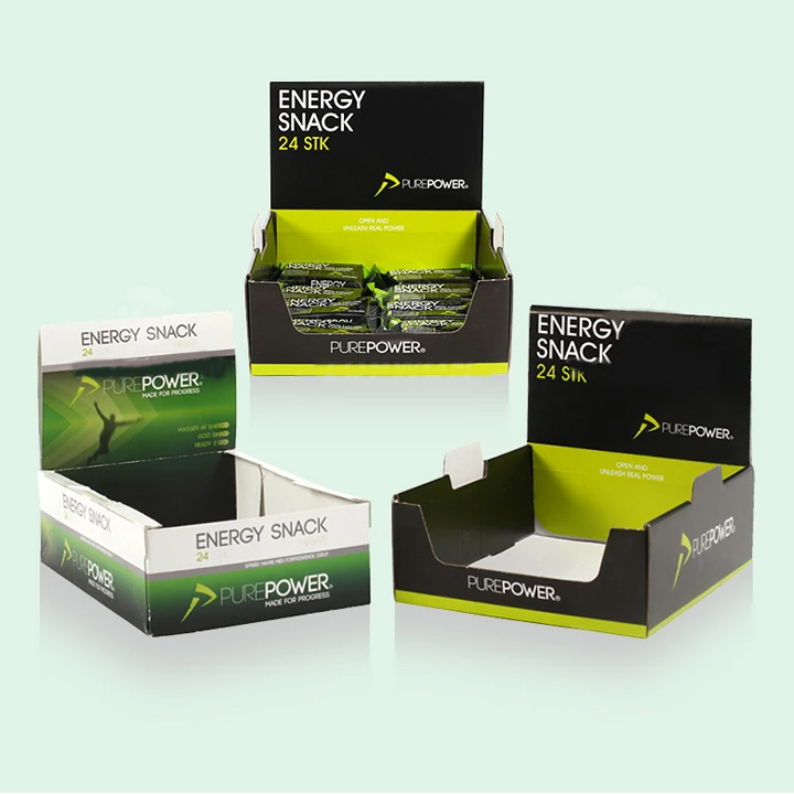 Holidaypac Paper Top Counter Small Corrugated Carton Packaging Boxes for Retail pre Roll Store Custom Cardboard Preroll Display Box - Holidaypac