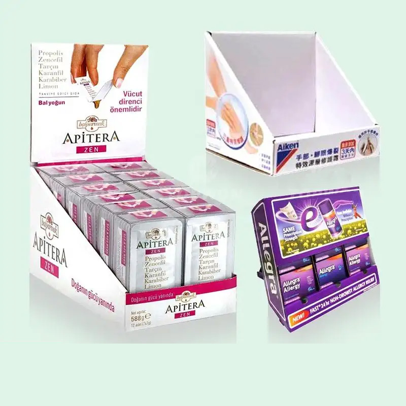 Customized Cardboard Counter Health Care Display Pharmacy Counter Display Drug Display Racks