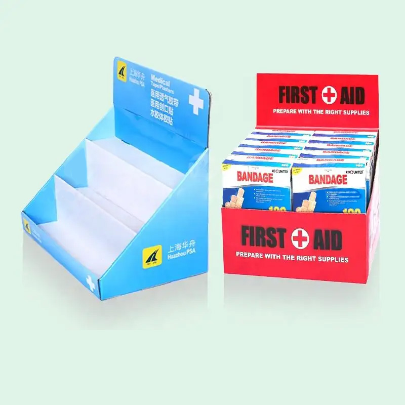 Customized Cardboard Counter Health Care Display Pharmacy Counter Display Drug Display Racks - Holidaypac