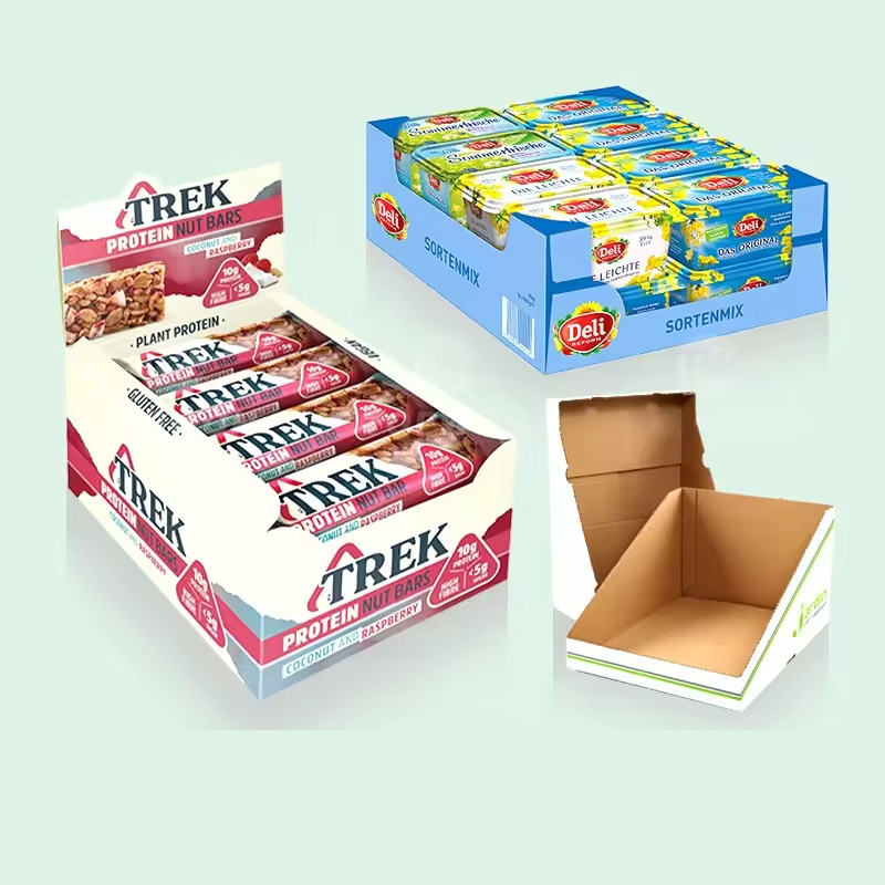 Custom Retail Store Counter Gravity Display Cardboard Counter Display Pdq Box Coffee Chewing Gum Cardboard Display Box