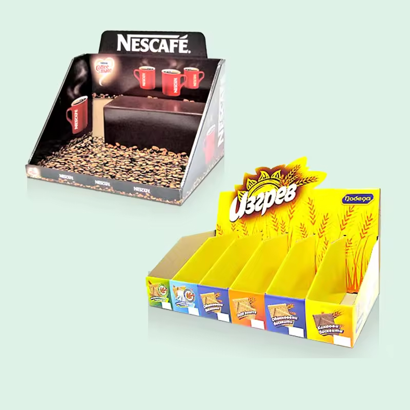 Exquisite Custom Logo Gravity Feed Paper Display Box, Ideal for Showcasing Snack, Candy, and Chocolate Products