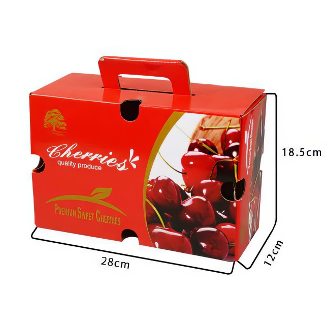 Custom Wholesale Cherries Box 1-2.5kg Cardboard Fresh Fruits Packaging Boxes