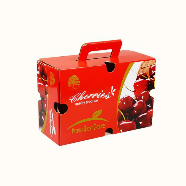 Custom Wholesale Cherries Box 1-2.5kg Cardboard Fresh Fruits Packaging Boxes