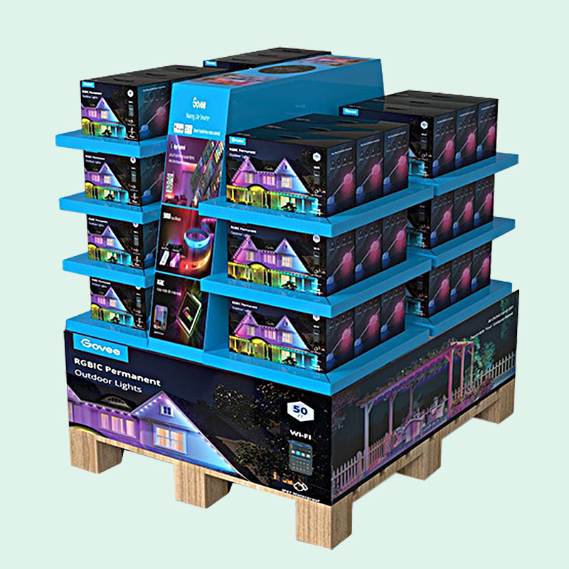 High Quality Corrugated Cardboard Display Box Super Promotional Stackable PDQ Trays For Walmart