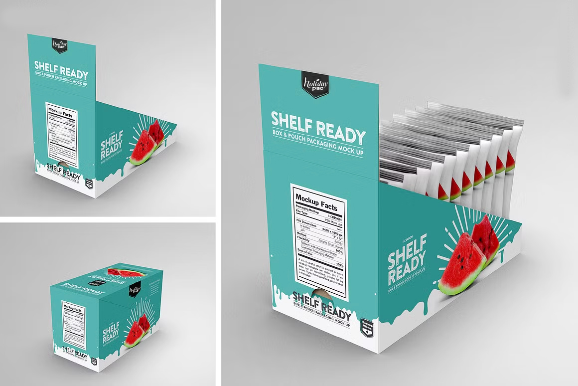 Shelf Ready Tray Display Box For Retail SRTs