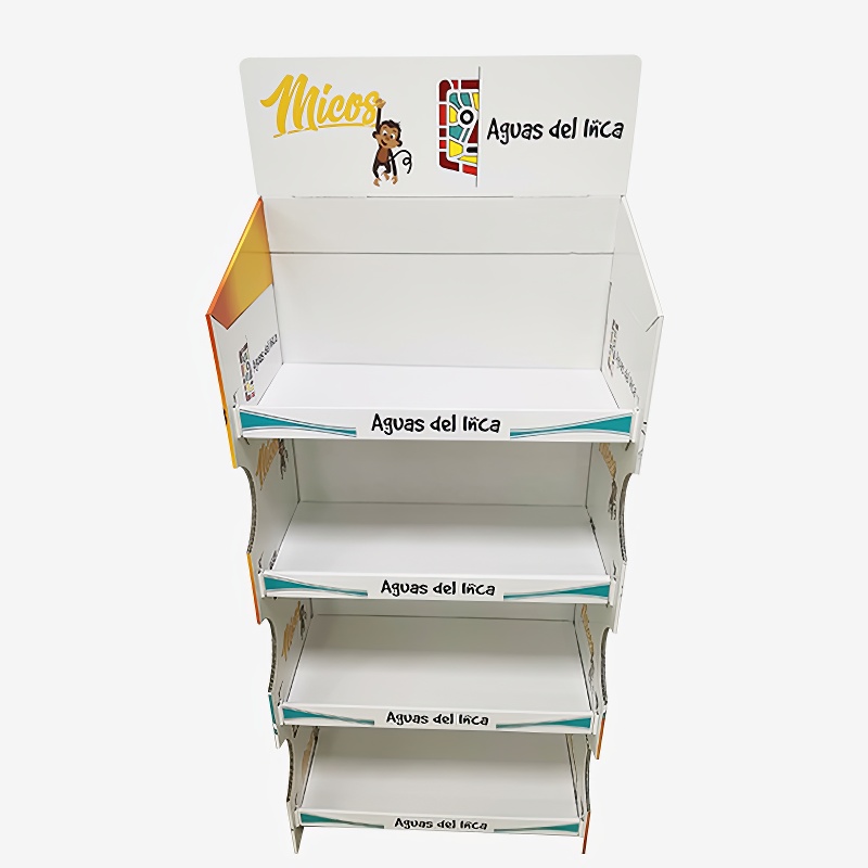 Custom Supermarket Promotion Corrugated Cardboard Food Snake Display Rack Potato Chips Display Rack - Holidaypac