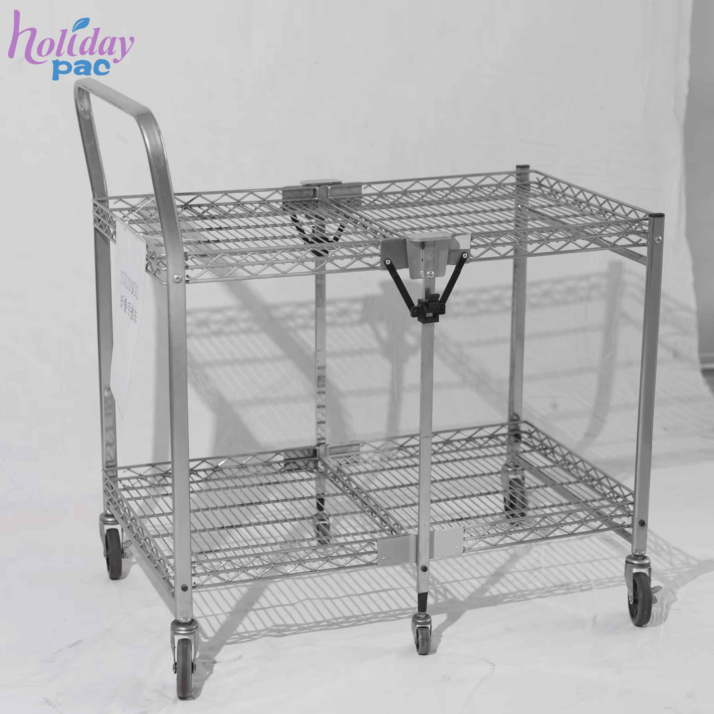140KG Folding Platform Hand Truck Trolley Cart Sack Warehouse Transport Flat Bed