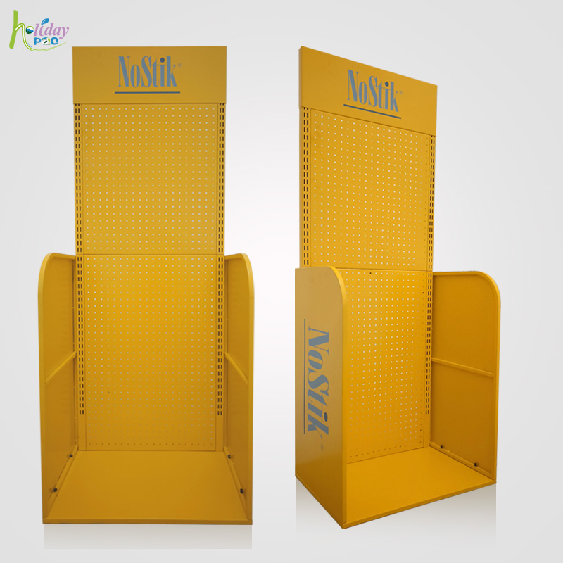 Metal Pegboard Display Stand With Hooks Retail Shelf Displays Rack  Free standing Display stand - Holidaypac