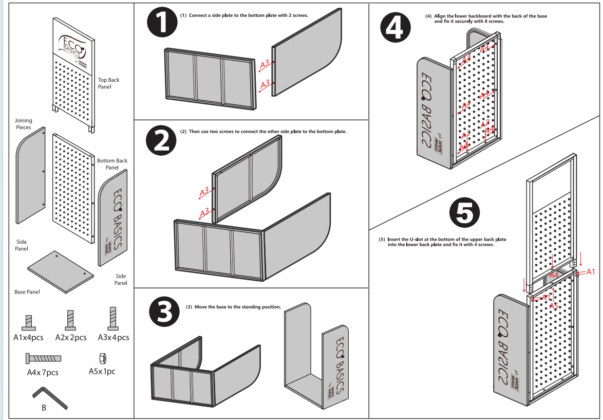 Assemble instruction of metl floor Display