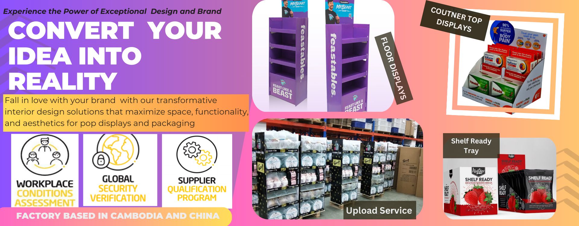 Cardboard Floor Displays Custom Displays Display Boxes Counter